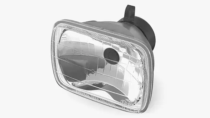 Car Headlight 3D model 2