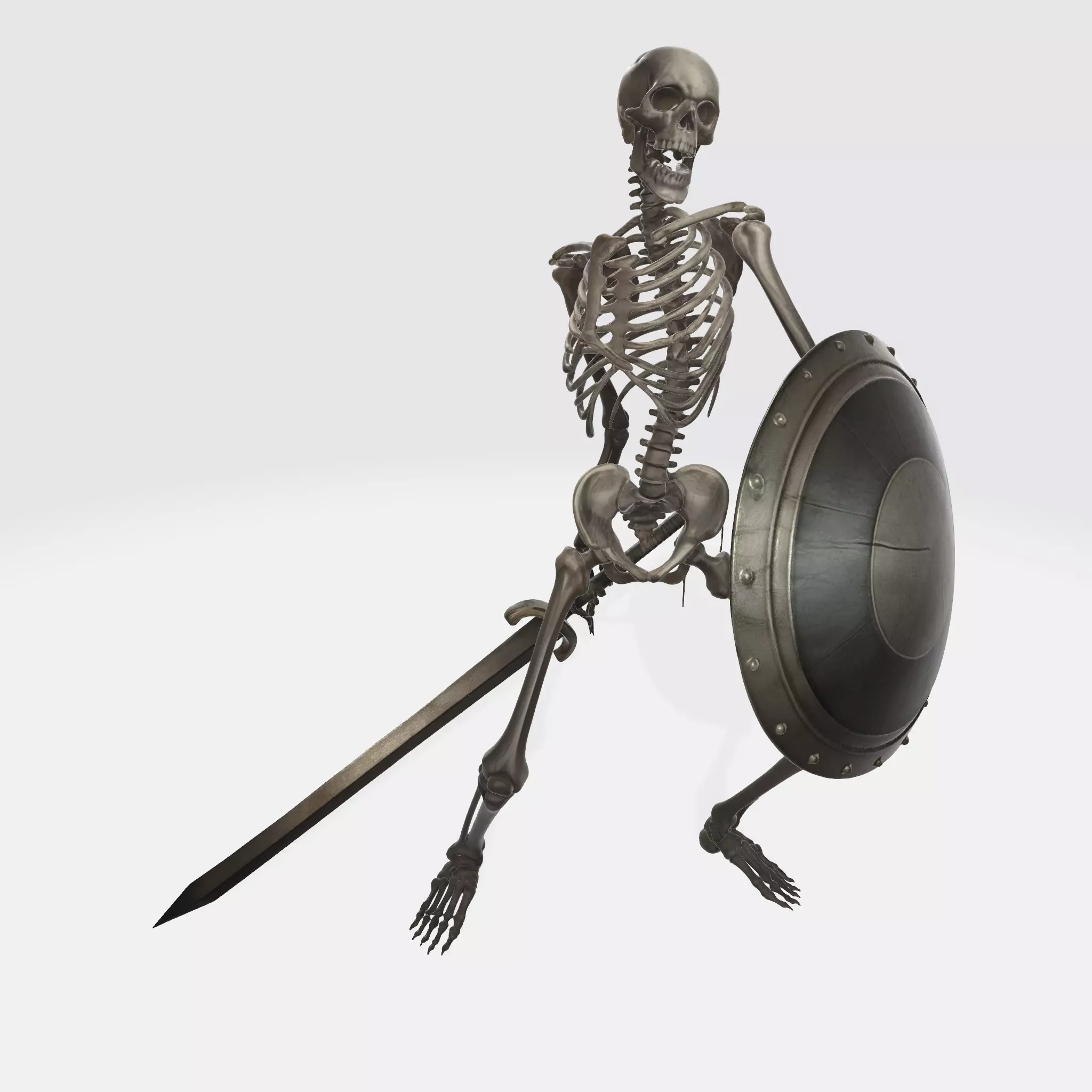 Dolgar the Shieldbound Skeleton - Undead Warrior - Free 3D model