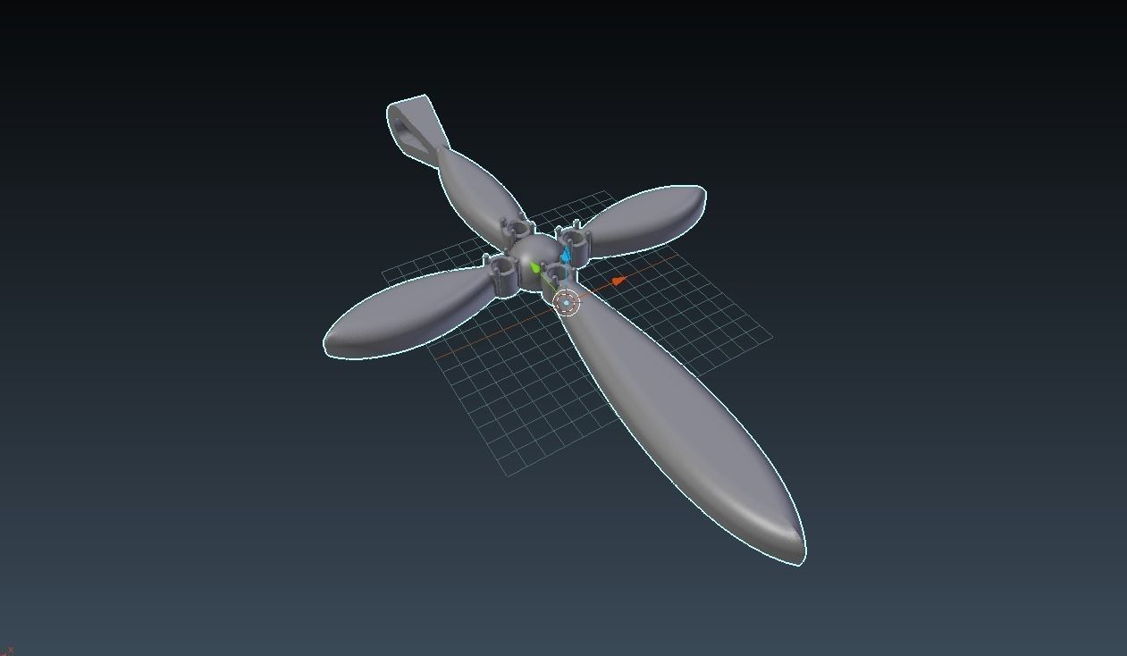 PENDANT CROSS 7 4 gems 3D print model_2