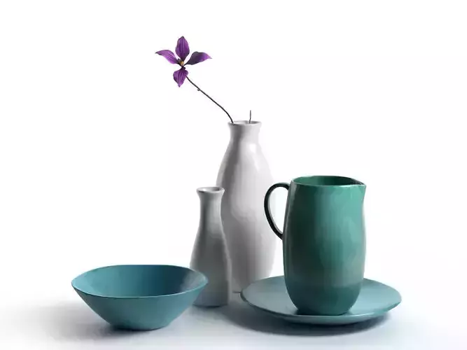 Turquoise Vases Set
