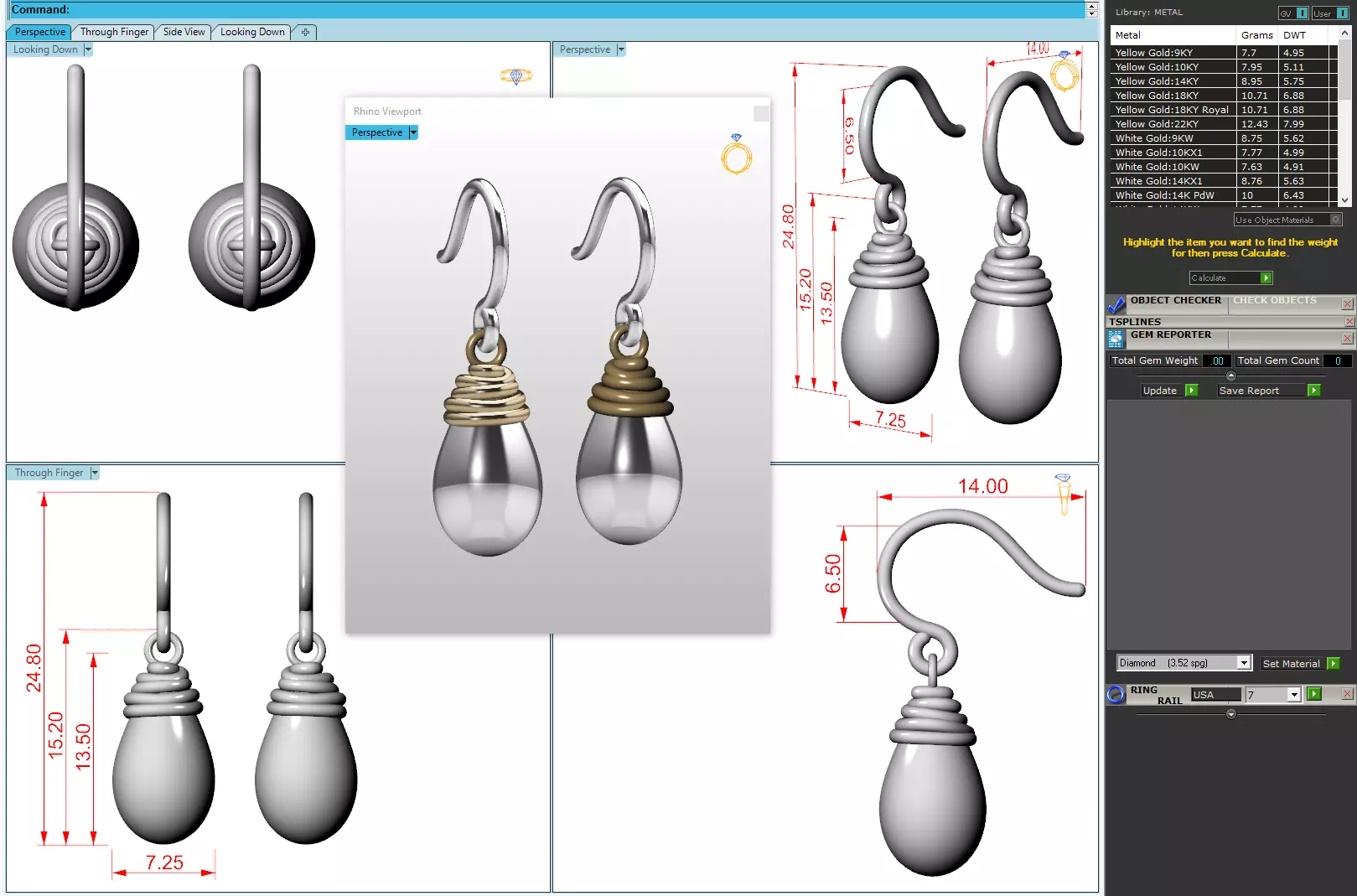 Wire Drop Earrings 3D print model