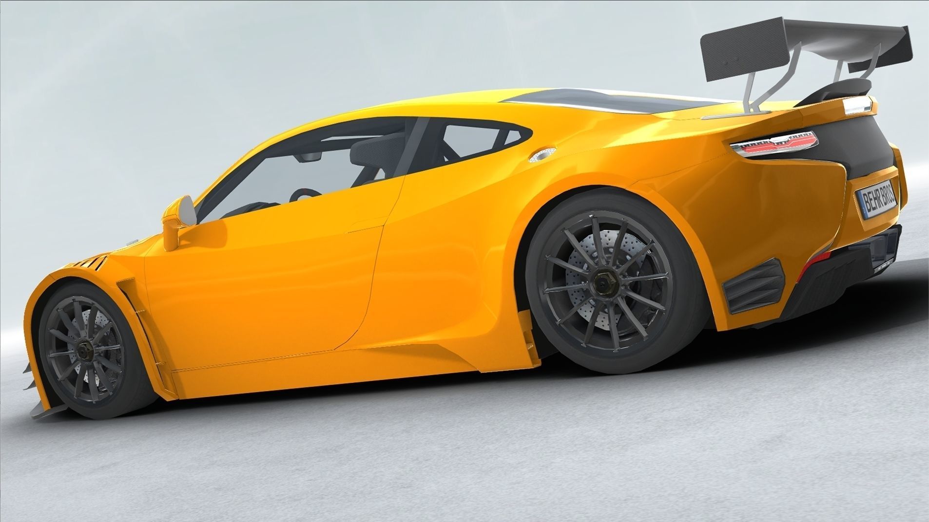Generic Sports Car GT3 Realtime Low-poly 3D model_3