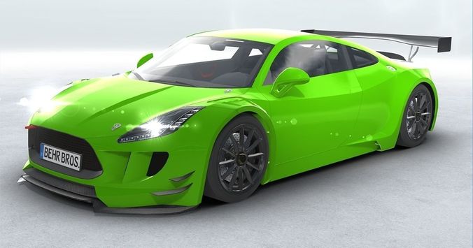 Generic Sports Car GT3 Realtime Low-poly 3D model