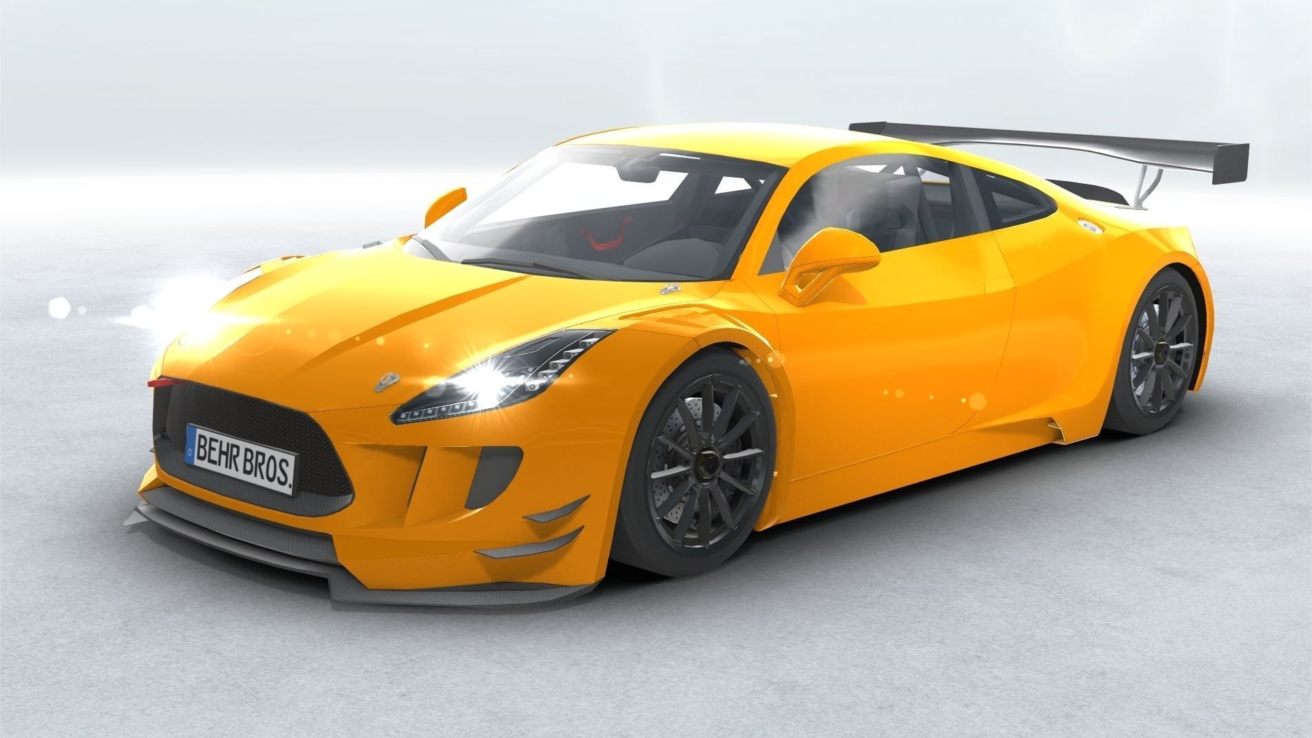 Generic Sports Car GT3 Realtime Low-poly 3D model_2