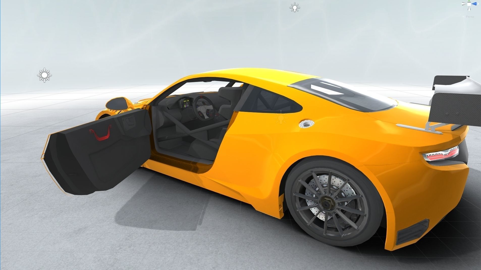 Generic Sports Car GT3 Realtime Low-poly 3D model_6