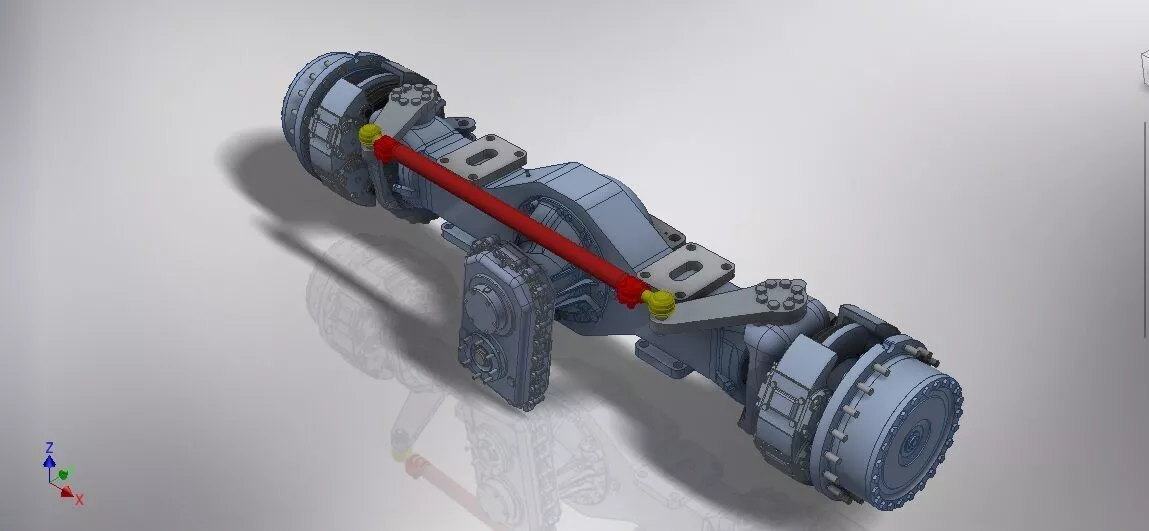 Heavy Duty Driven Steering Axle Assembly 3D model