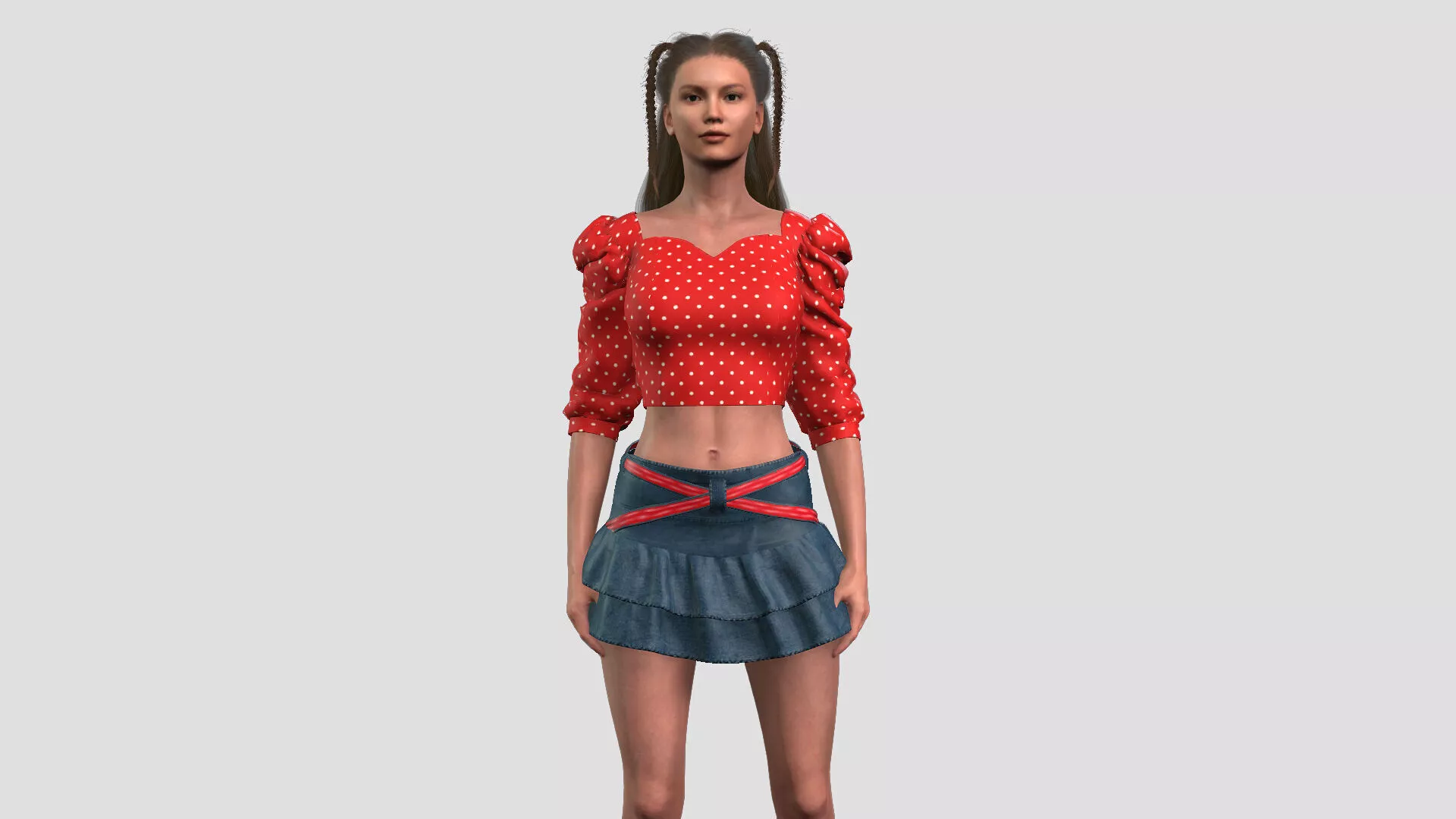 Realistic Woman Character Game Asset 3D model