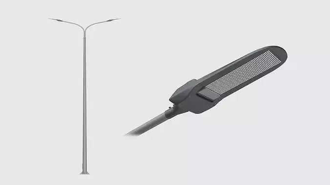 Double Arm LED Road Lighting Pole