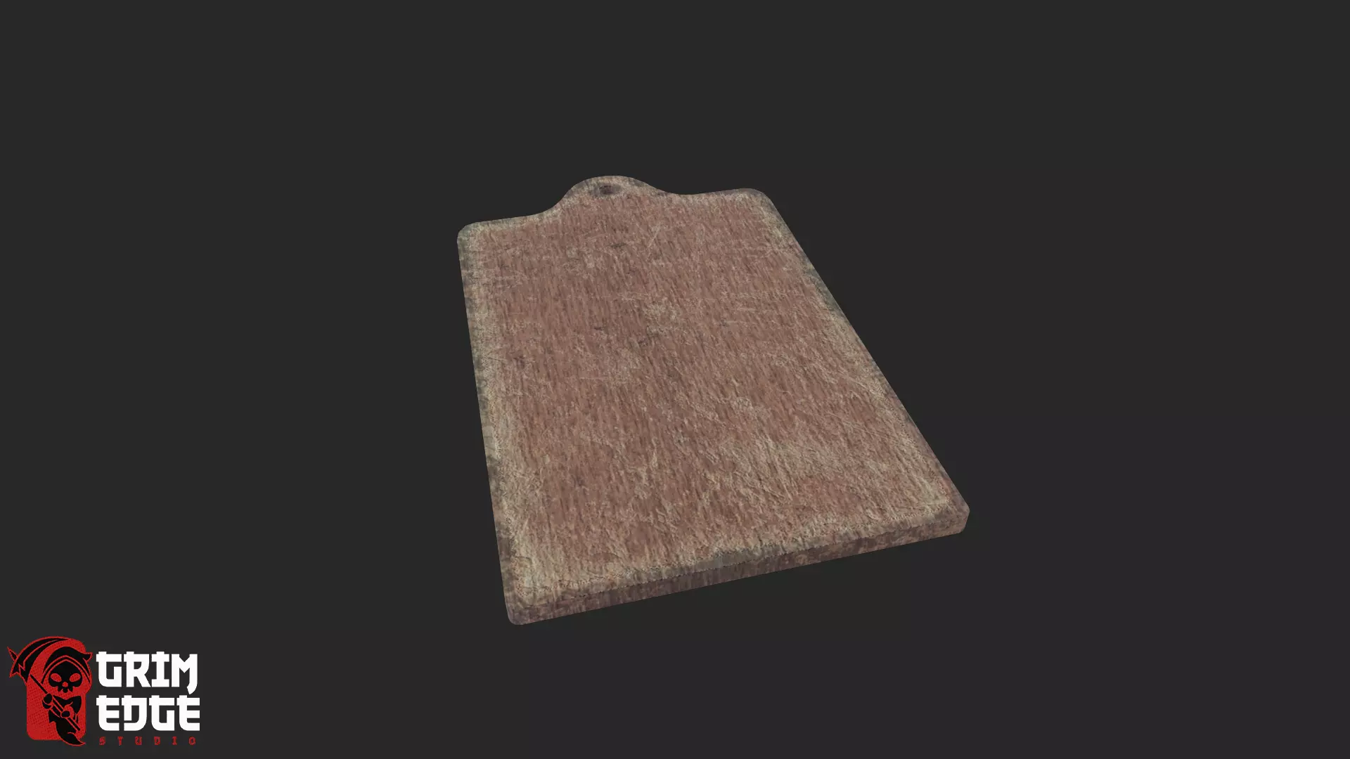 Rustic Wooden Chopping Board Low-poly 3D model