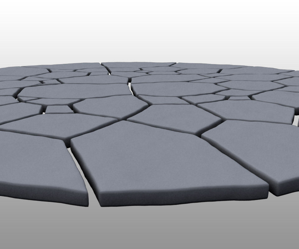 Stone ground tiles 3D model_9