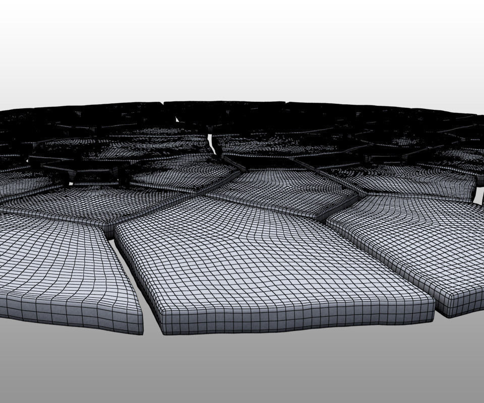 Stone ground tiles 3D model_10