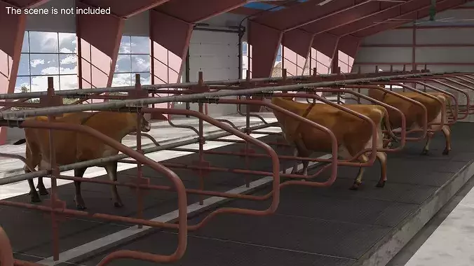 Cow Resting Area 3D model 3