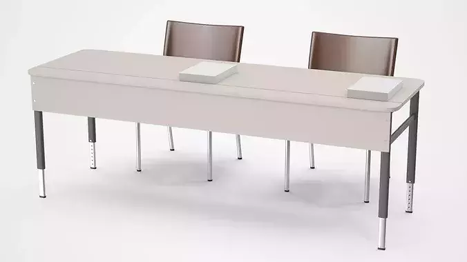 Office Conference Table with Chairs 3D model 7