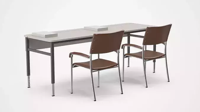 Office Conference Table with Chairs 3D model