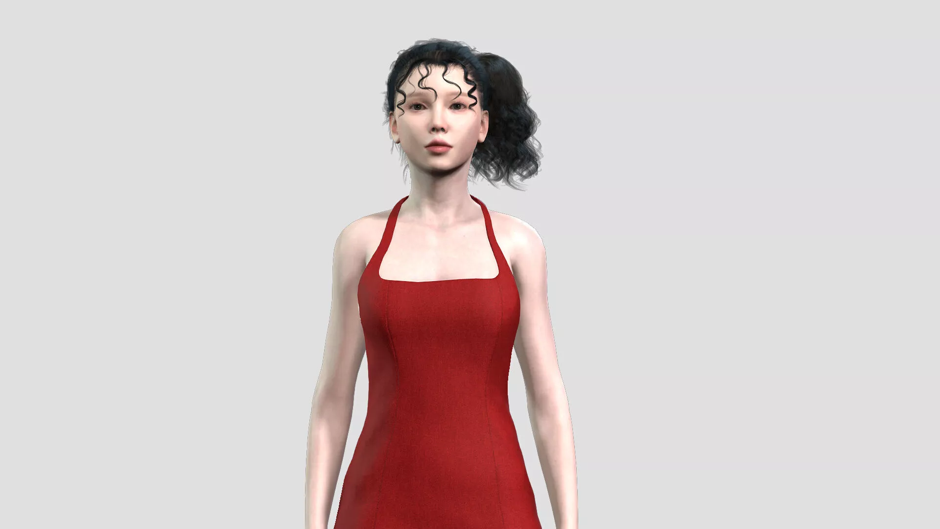 Asian Woman Character Game Ready 3D Model 3D model