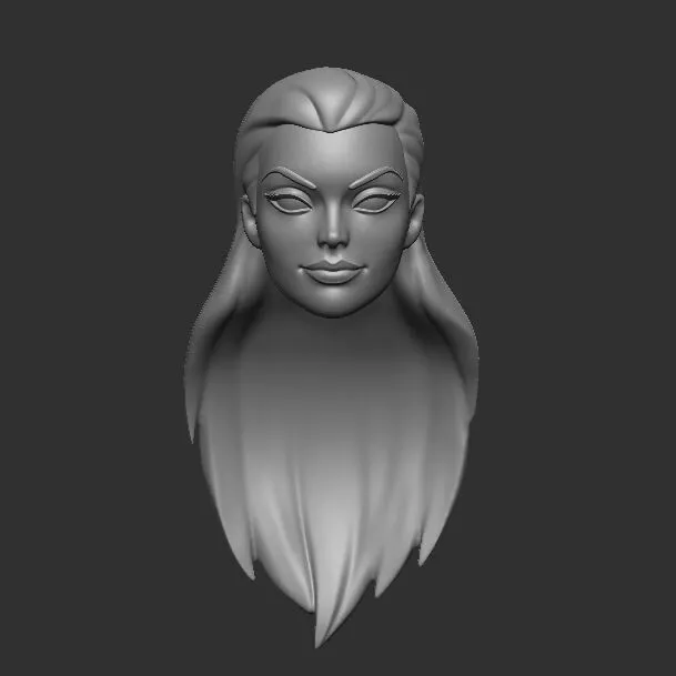 Black Canary Headsculpt for Action Figures 3D print model