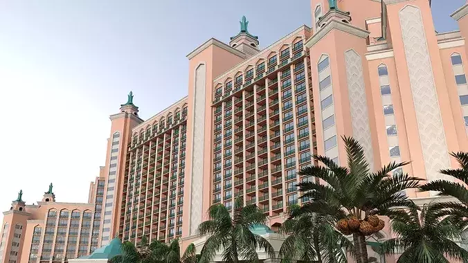 Traditional Middle Eastern Hotel 3D model 2