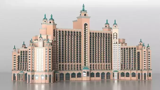 Traditional Middle Eastern Hotel 3D model 5