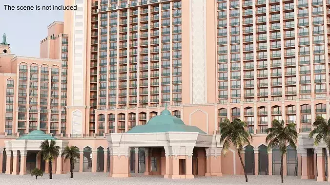 Traditional Middle Eastern Hotel 3D model 3