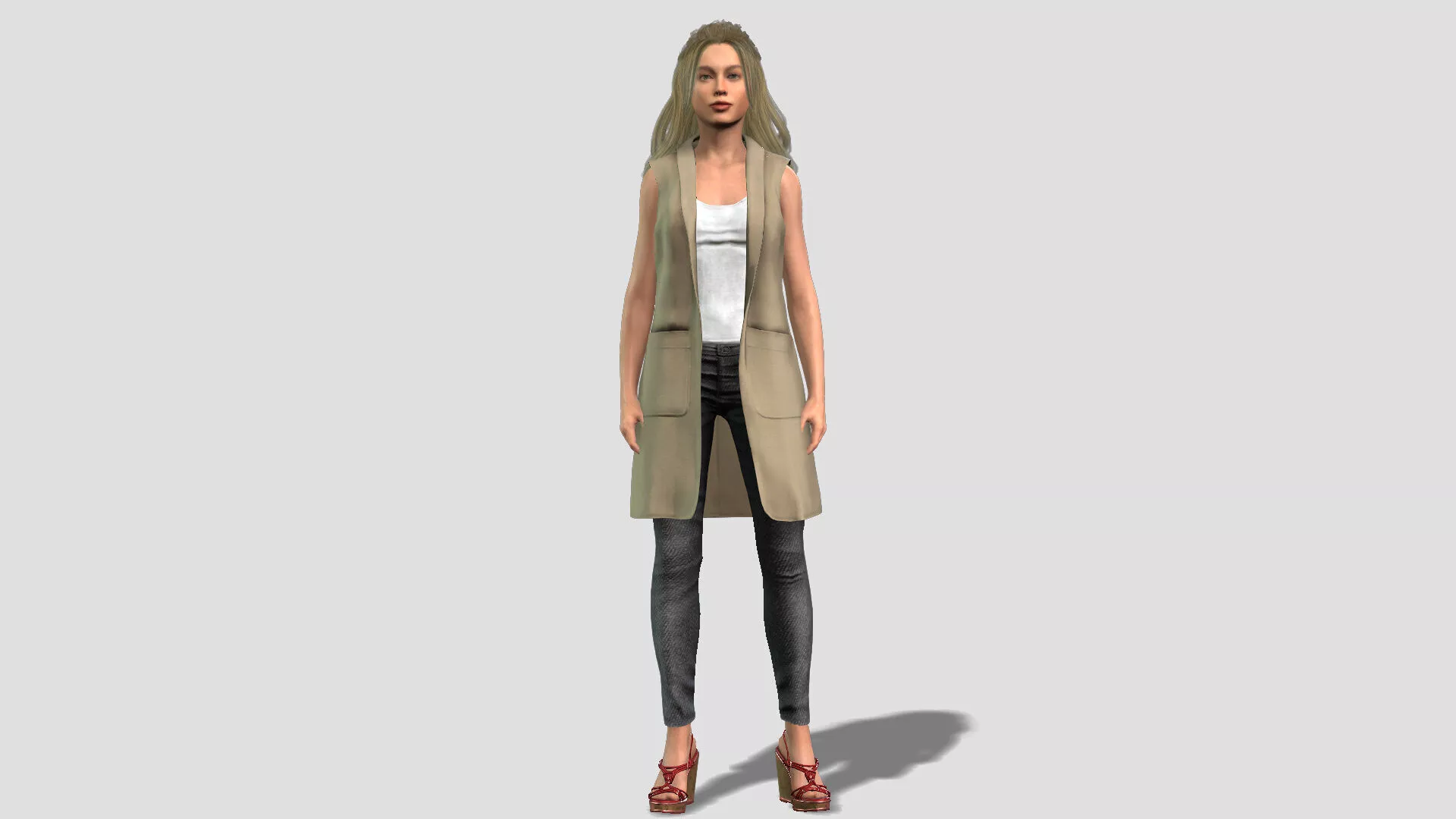 Realistic Beautiful Woman Character 3D model
