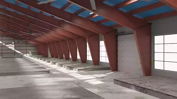 Cattle Shed 3D model 6