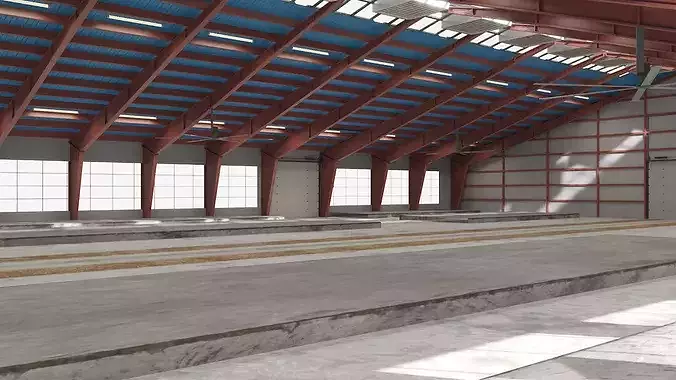 Cattle Shed 3D model 4