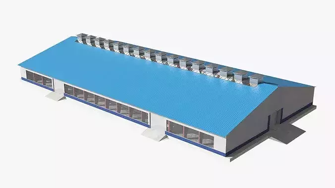 Cattle Shed 3D model 7
