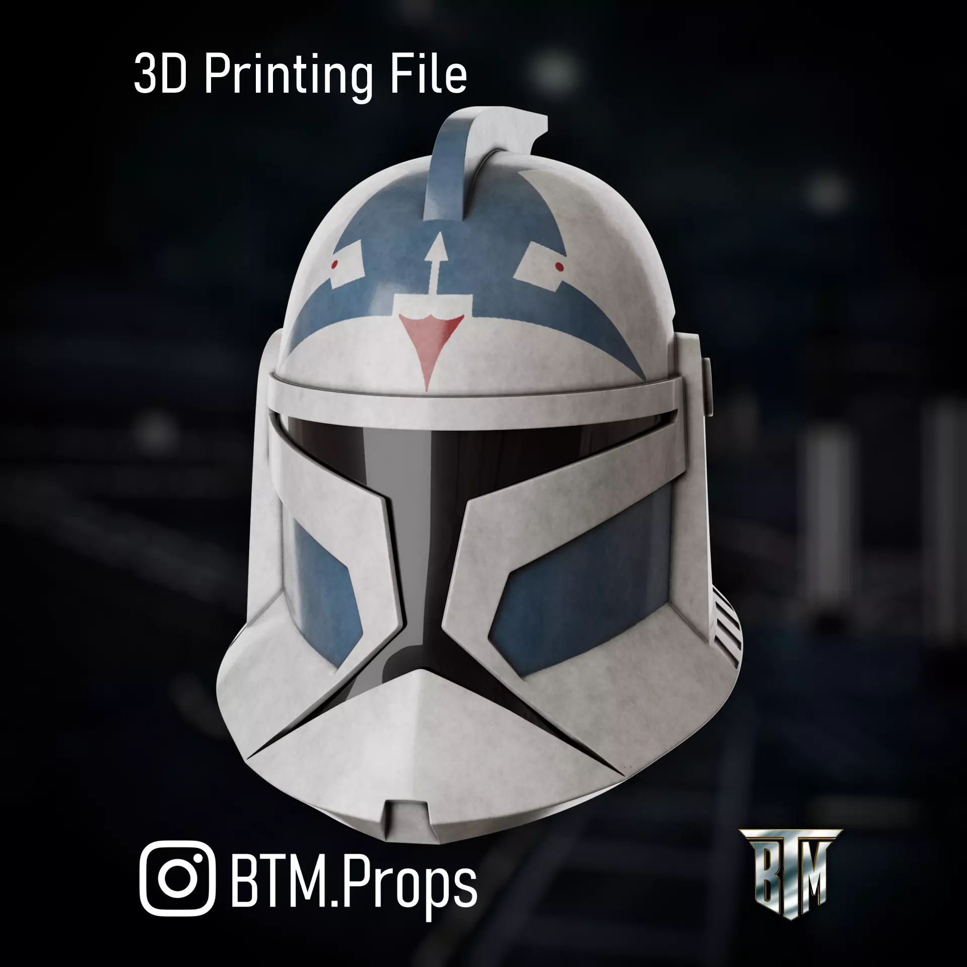 Animated Phase 1 Clone Trooper Helmet 3D print model