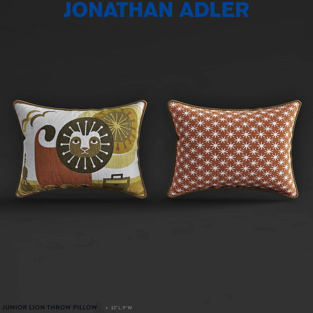 Jonathan Adler Junior Lionthrow Pillow 3d Model Cgtrader