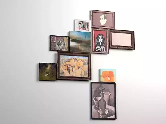 Wooden Frames on Wall