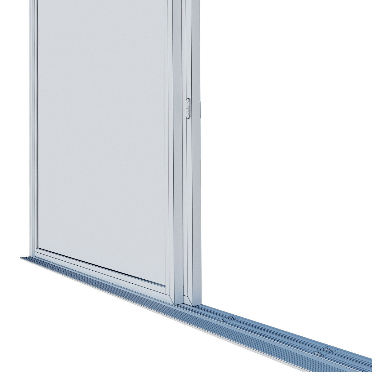 Aluminium sliding door 3D model_4