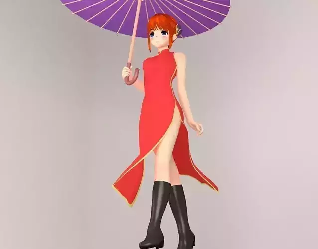 Kagura anime girl pose 1