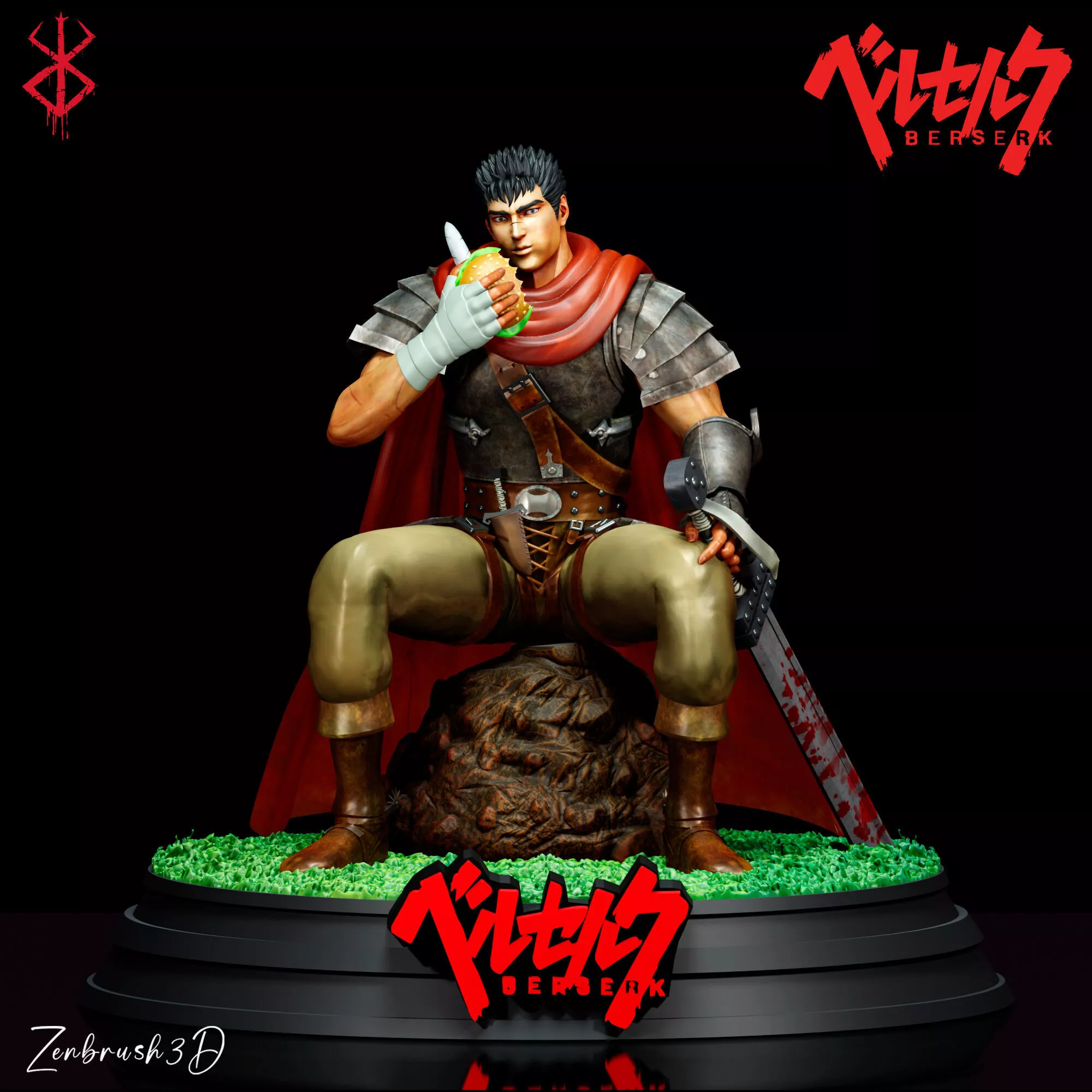 Berserk - Guts - The Band of the Falcon - The Golden Age STL 3D print model