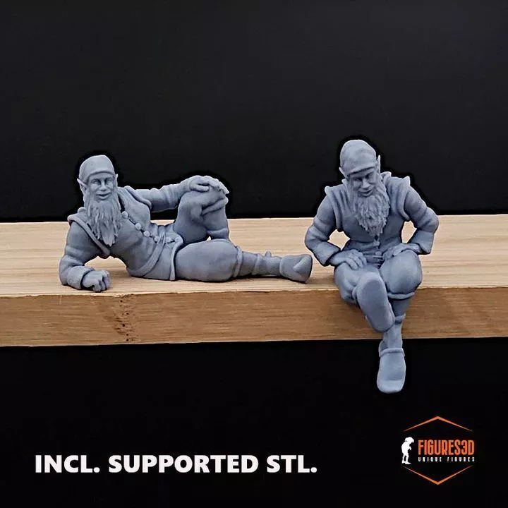 Christmas Elves gnomes package 1 3D print model