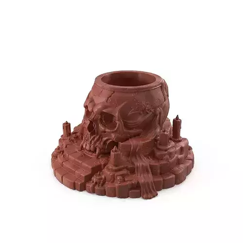 Gothic Skull Candle Holder 007