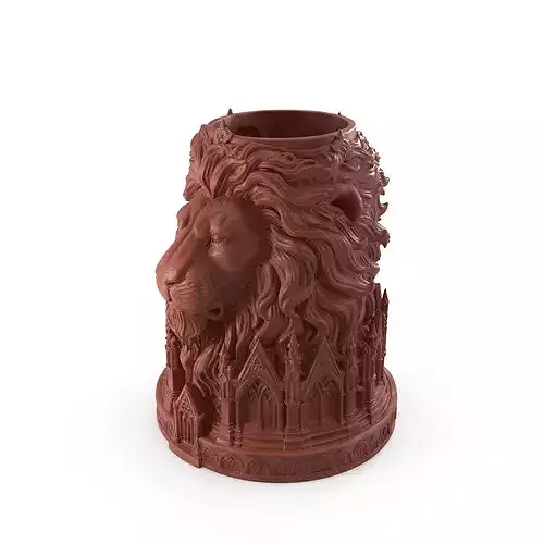 Gothic Lion Candle Holder 006