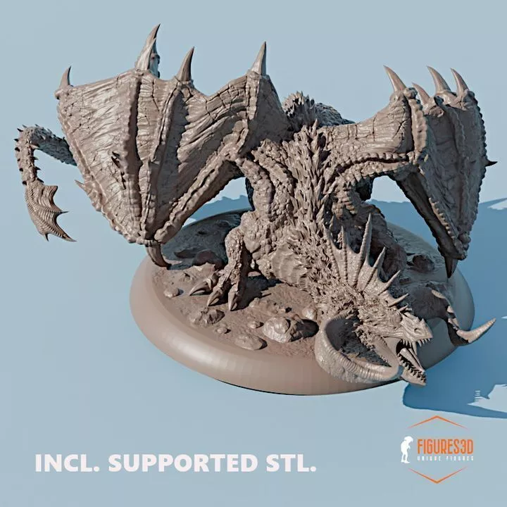 chromatic black dragon 3D print model