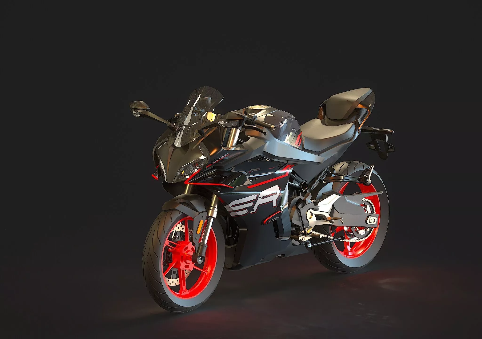 Base model CF Moto 450 SRS 2025 3D model