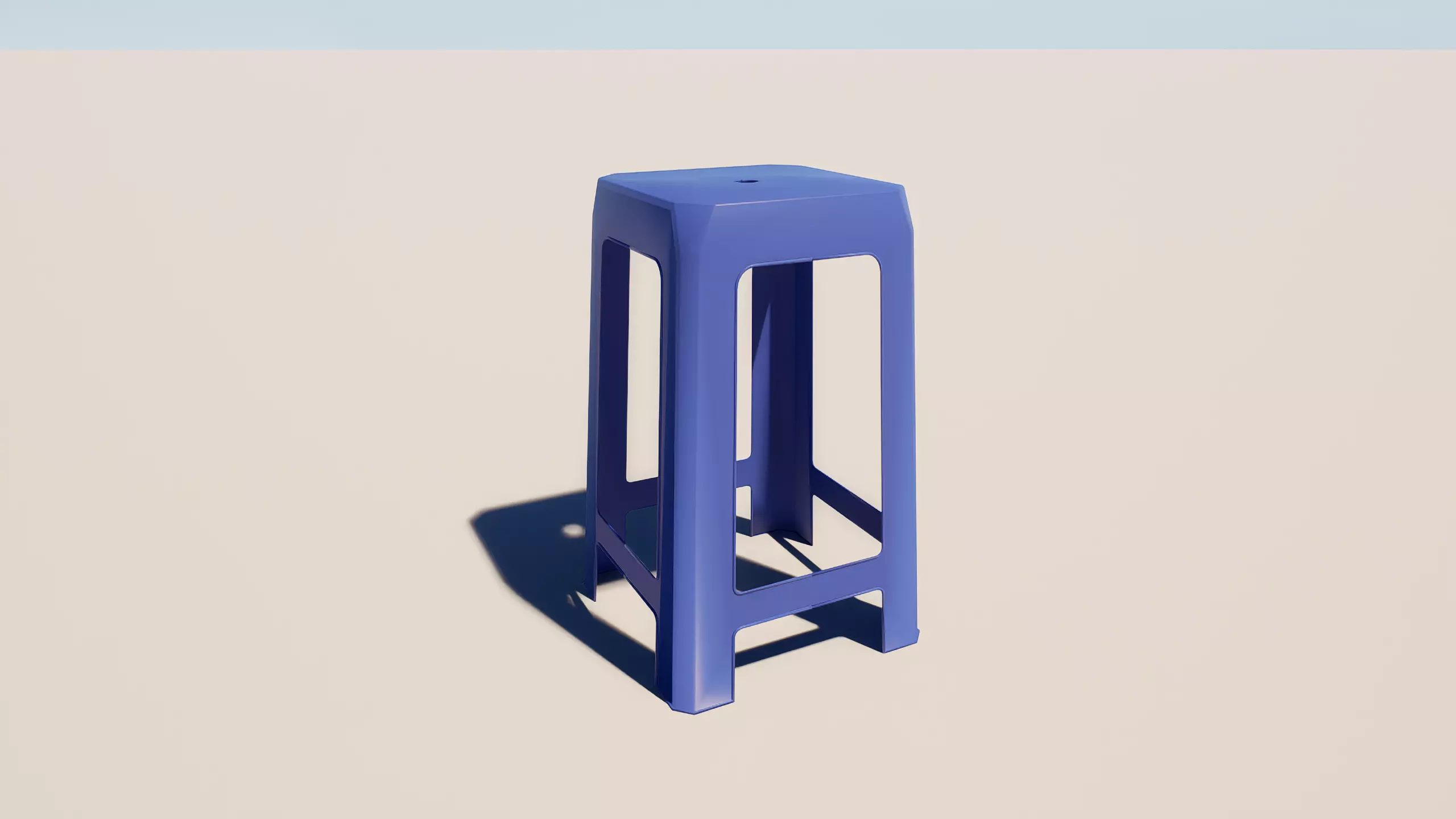 Monobloc Stackable Plastic Chair 3D Model 11 Low-poly 3D model