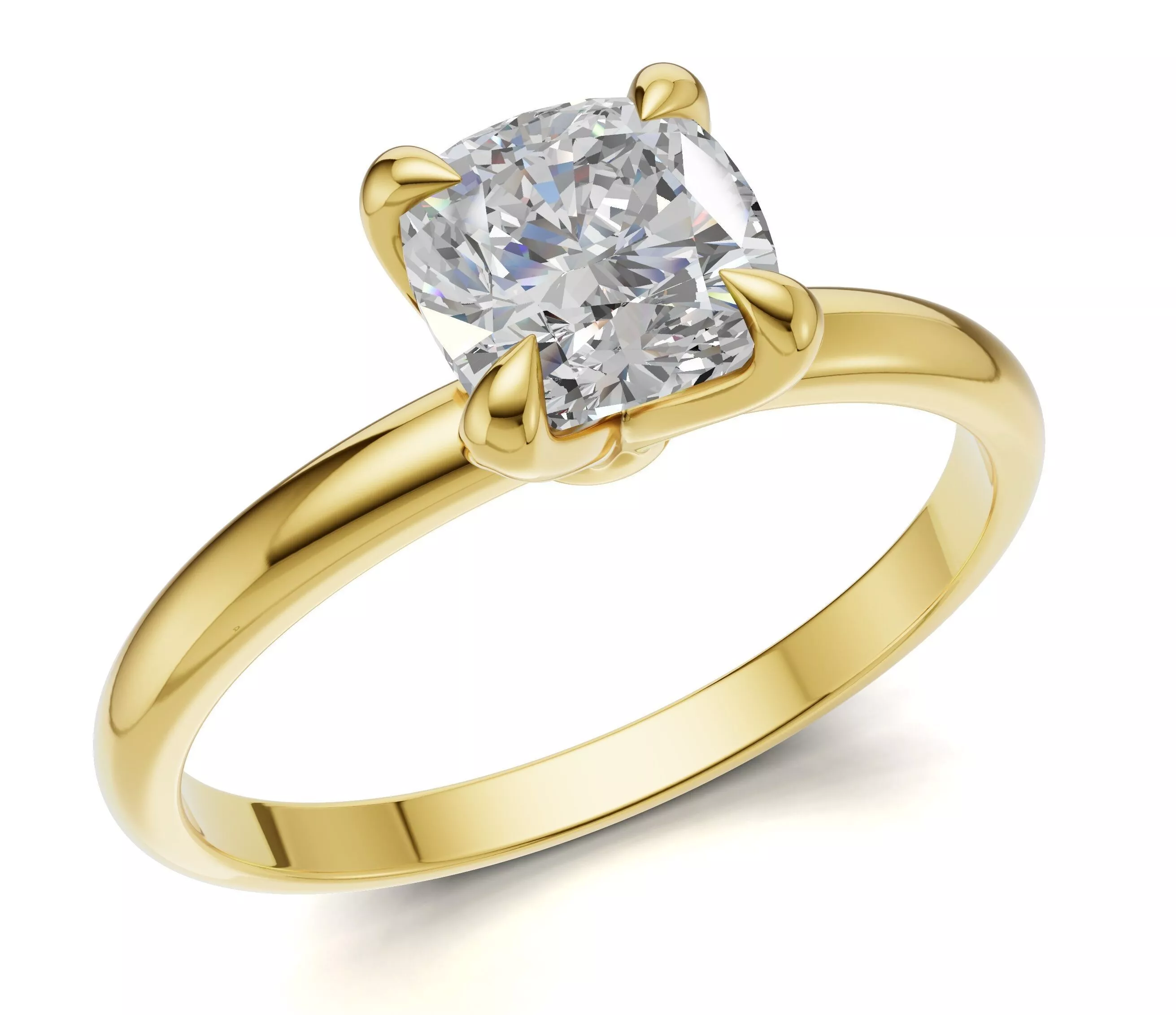 AV 773 Solitaire Engagement Ring in Cushion Diamond 3D print model