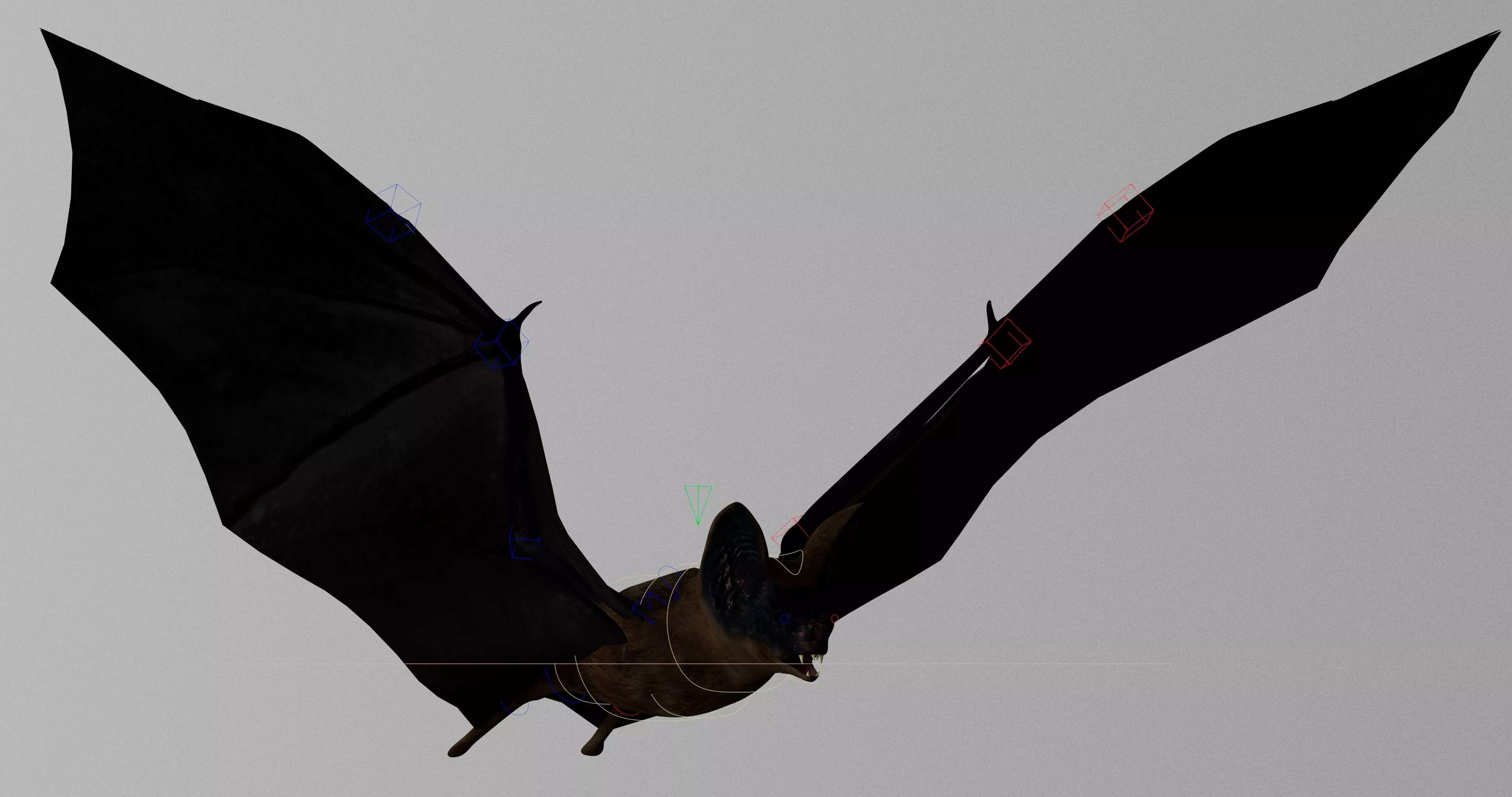 Rigged Bat Animation Ready Maya FBX Low-poly 3D model