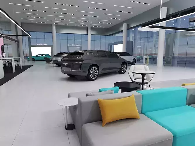 car dealership10 3D model 5