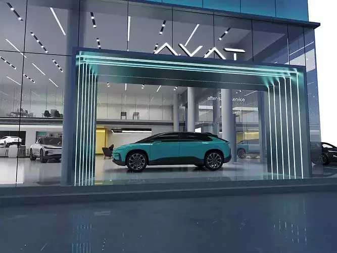 car dealership10 3D model 2
