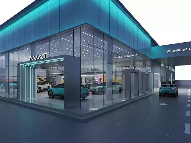 car dealership10 3D model 3