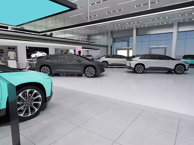 car dealership10 3D model 7