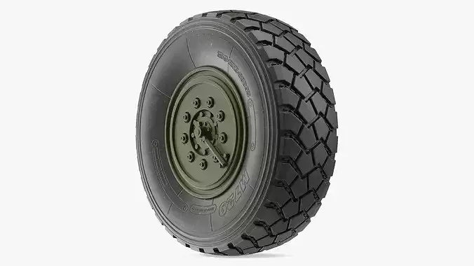 All Terrain Military Wheels Tire 3D model