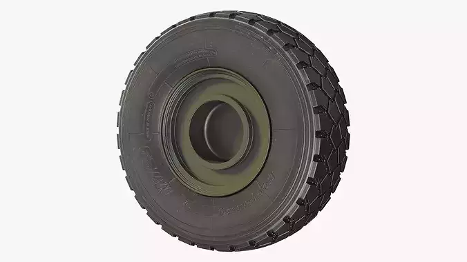 All Terrain Military Wheels Tire 3D model 6