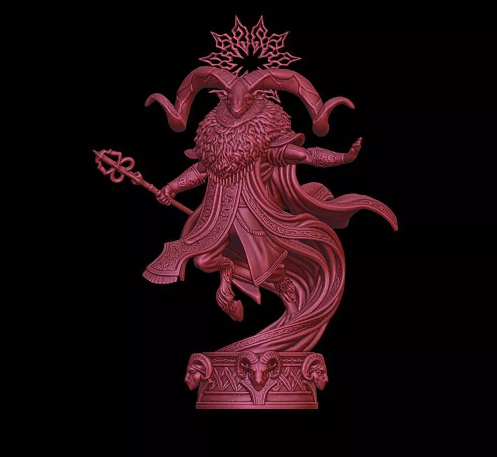 The Ram Sage Celestial Sorcerer High Detail STL 3D print model