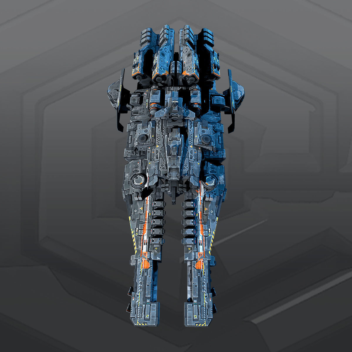 SF Dreadnought 2B Low-poly 3D model_3