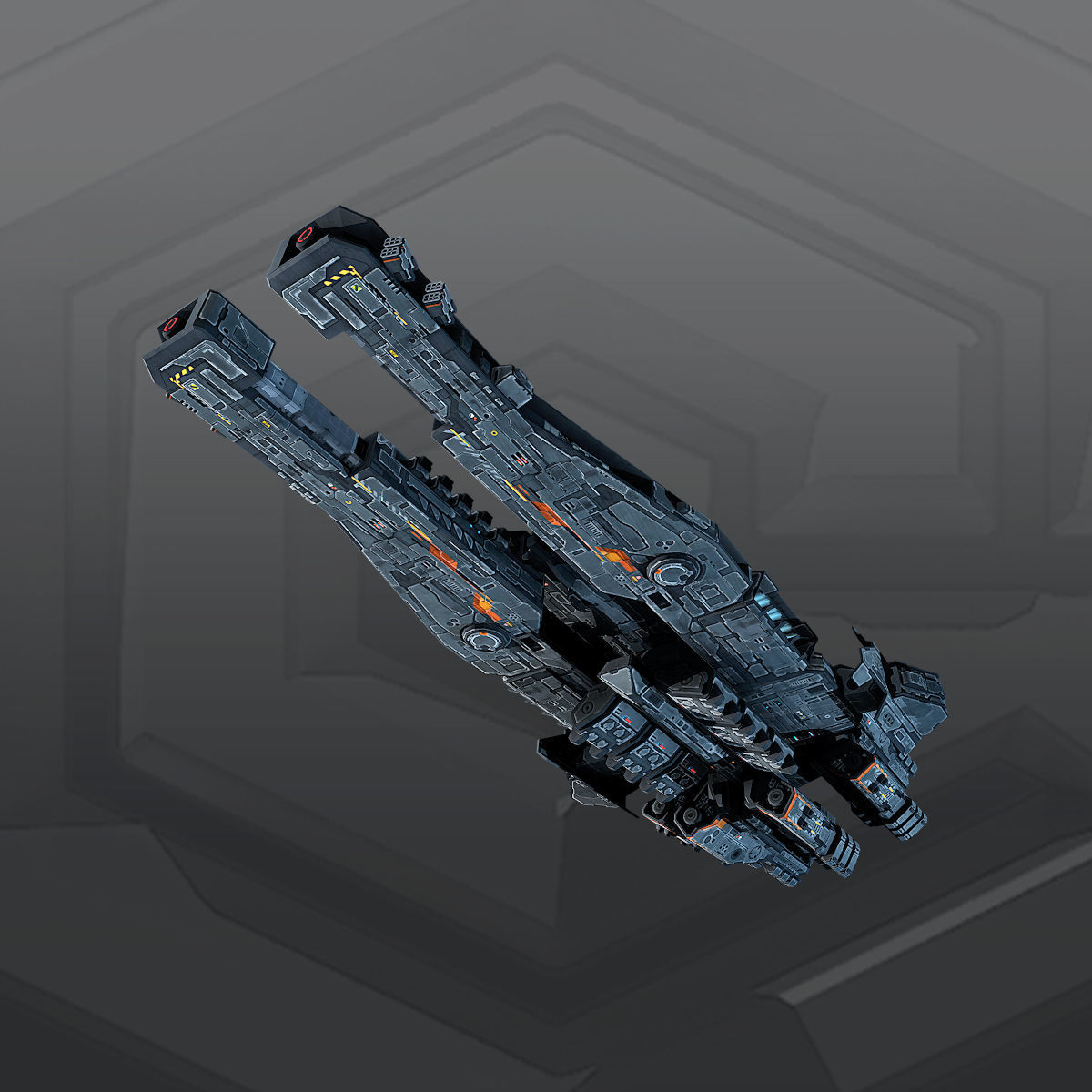 SF Dreadnought 2B Low-poly 3D model_4